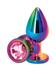 Rear Assets Metal Anal Plug Medium Multicolor/Pink