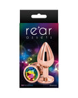 Rear Assets Rose Gold Anal Plug Medium Rainbow