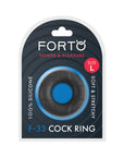 Forto F-33 Liquid Silicone Cockring Large Black