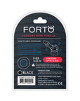 Forto F-33 Liquid Silicone Cockring Medium Black