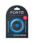 Forto F-33 Liquid Silicone Cockring Small Black