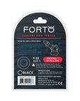 Forto F-33 Liquid Silicone Cockring Small Black