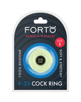 Forto F-33 Liquid Silicone Cockring Small Glow