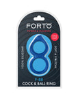Forto F-88 Liquid Silicone Cock & Ball Ring Blue