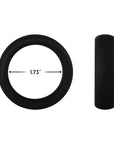 Forto F-64 Wide Liquid Silicone Cockring Medium Black