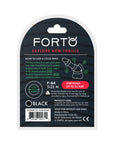 Forto F-64 Wide Liquid Silicone Cockring Medium Black