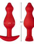 Forto F-78 Pointee Silicone Anal Plug Large Red
