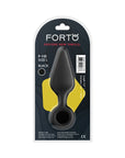 Forto F-10 Silicone Anal Plug with Pull Ring Large Black