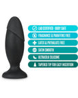 Anal Adventures Platinum Silicone Rocket Plug Black