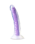 Neo Elite Glow in the Dark Light 7 in. Silicone Dual-Density Dildo Neon Purple