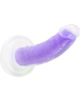 Neo Elite Glow in the Dark Light 7 in. Silicone Dual-Density Dildo Neon Purple