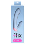 FemmeFunn FFIX Rabbit Waterproof Silicone Dual Stimulation G-Spot Vibrator Light Blue