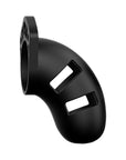 Shots ManCage Model 20 Adjustable 3.5 in. Silicone Chastity Cock Cage Black