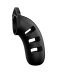 Shots ManCage Model 21 Adjustable 4.5 in. Silicone Chastity Cock Cage Black