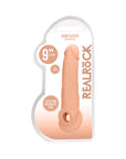 RealRock Realistic 9 in. Penis Sleeve Extender Sling Beige
