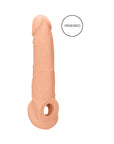 RealRock Realistic 9 in. Penis Sleeve Extender Sling Beige