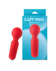 Luv Inc Mw65 Mini Wand Rechargeable Flexible Silicone Vibrator Red