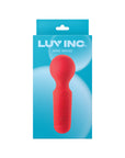 Luv Inc Mw65 Mini Wand Rechargeable Flexible Silicone Vibrator Red