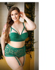 Fantasy Lingerie Curve Nadine Longline Contour Cup Bra & High-Waist Panty Emerald XL/2XL