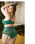 Fantasy Lingerie Curve Nadine Longline Contour Cup Bra & High-Waist Panty Emerald 3XL/4XL