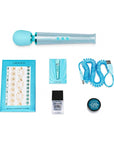 Le Wand All That Glimmers Petite Rechargeable Vibrating Massager Special Edition Set Light Blue