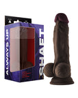 Shaft Model A: 7.5 in. Dual Density Silicone Dildo with Balls Mahogany