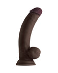 Shaft Model C: 8.5 in. Dual Density Silicone Dildo with Balls Mahogany