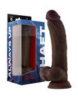 Shaft Model C: 9.5 in. Dual Density Silicone Dildo with Balls Mahogany