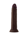 Shaft Model J: 8.5 in. Dual Density Silicone Dildo Mahogany