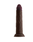Shaft Model J: 8.5 in. Dual Density Silicone Dildo Mahogany