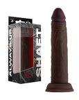 Shaft Model J: 7.5 in. Dual Density Silicone Dildo Mahogany