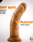 Dr. Skin Glide Realistic 8 in. Self-Lubricating Dildo Tan