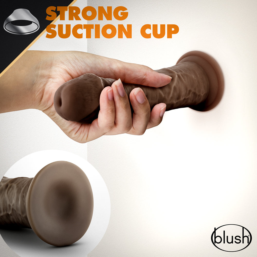 Dr. Skin Glide Realistic 8 in. Self-Lubricating Dildo Brown