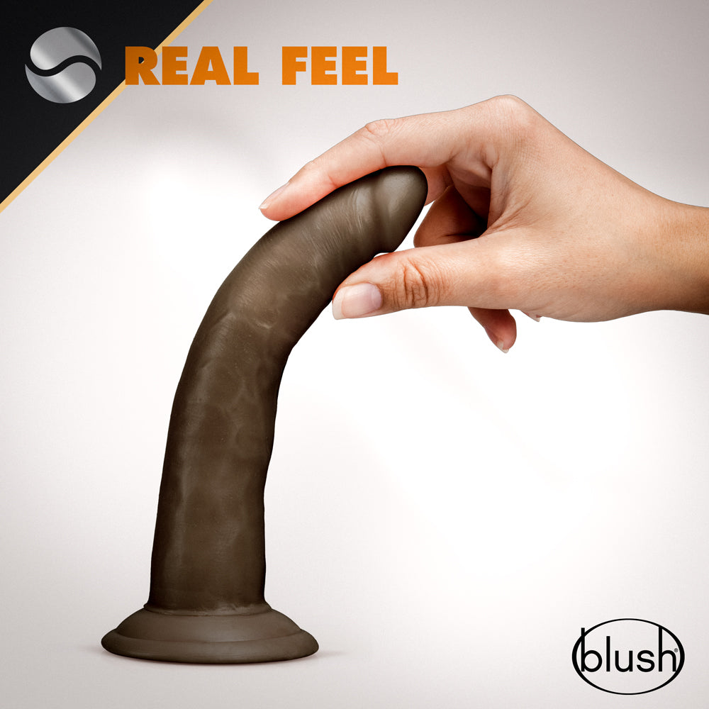 Dr. Skin Glide Realistic 7.5 in. Self-Lubricating Dildo Brown