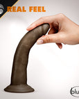 Dr. Skin Glide Realistic 7.5 in. Self-Lubricating Dildo Brown