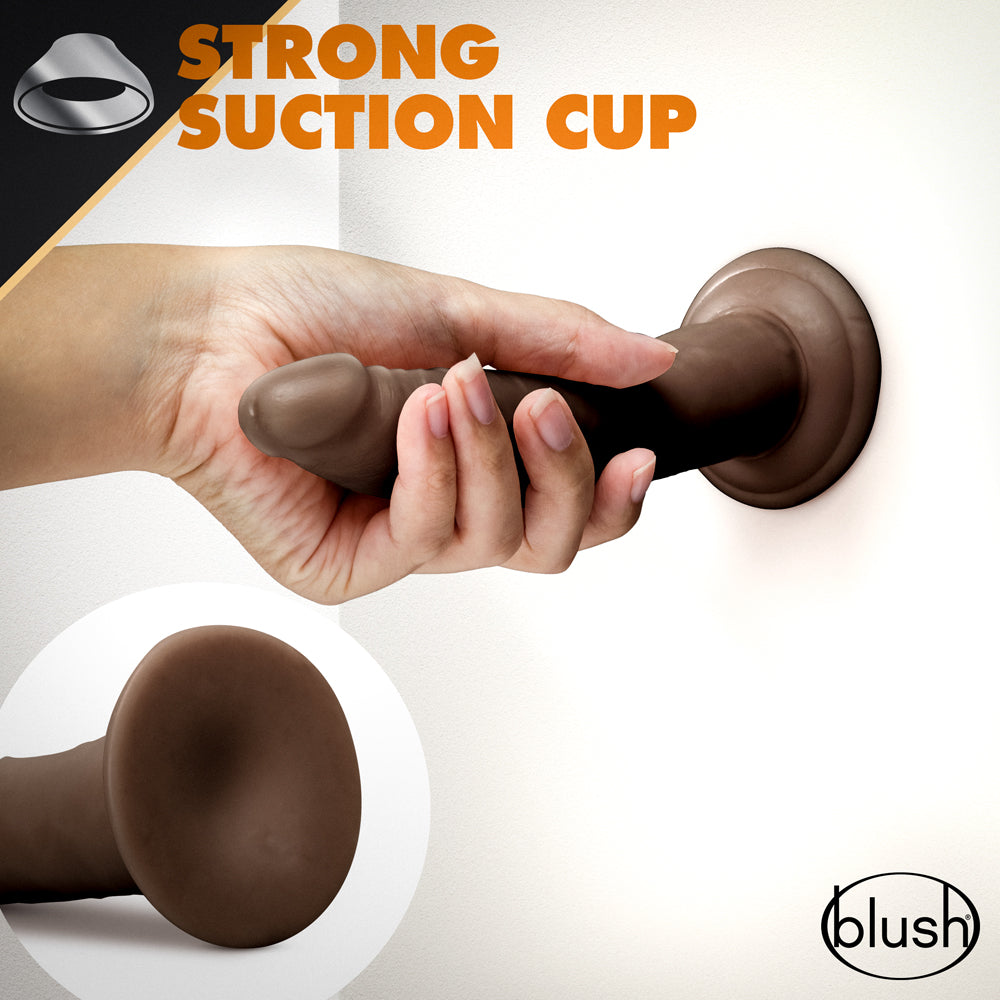 Dr. Skin Glide Realistic 7.5 in. Self-Lubricating Dildo Brown