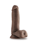 Dr. Skin Glide Realistic 7 in. Self-Lubricating Dildo with Balls Brown