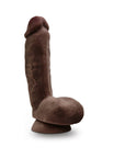 Dr. Skin Glide Realistic 8.5 in. Self-Lubricating Dildo with Balls Brown