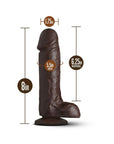 Loverboy The Movie Star Realistic 8 in. Dildo with Balls Brown