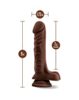 Loverboy The DJ Realistic 9 in. Dildo with Balls Brown