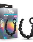 Anal Adventures Platinum Silicone Beginner Anal Beads Black