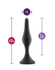 Anal Adventures Platinum Silicone Beginner Plug Medium Black