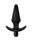 Anal Adventures Platinum Silicone Vibrating Plug Black