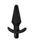 Anal Adventures Platinum Silicone Vibrating Plug Black