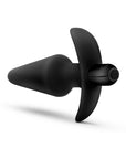 Anal Adventures Platinum Silicone Vibrating Plug Black