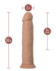 Au Naturel Carlos 9 in. Posable Dual Density Dildo Tan