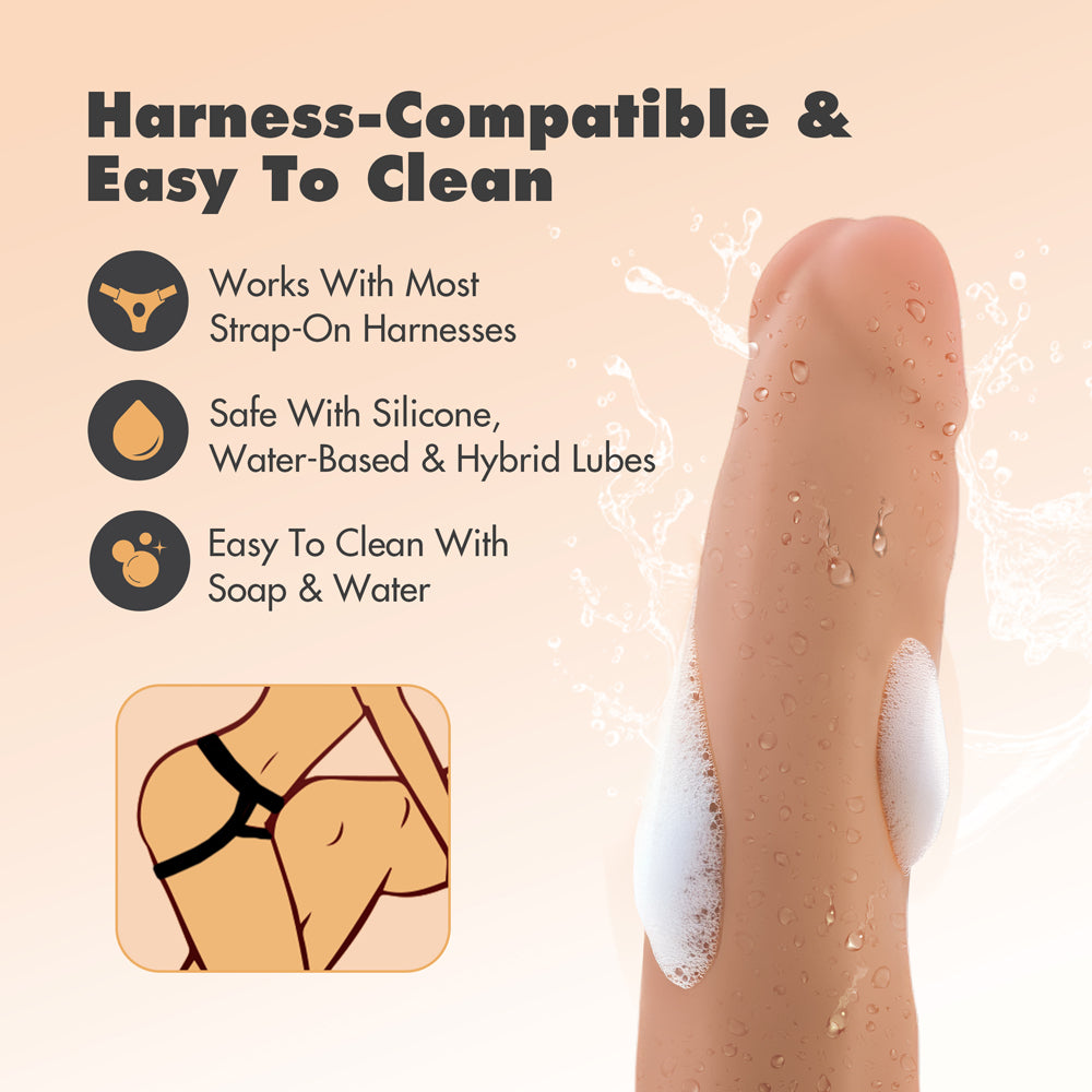 Dr. Skin Plus Realistic 5 in. Triple Density Posable Dildo Beige