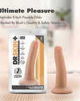 Dr. Skin Plus Realistic 5 in. Triple Density Posable Dildo Beige