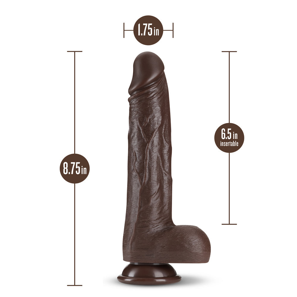 Dr. Skin Dr. Murphy 8 in. Thrusting &amp; Gyrating Dildo with Remote Control Brown