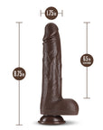 Dr. Skin Dr. Murphy 8 in. Thrusting & Gyrating Dildo with Remote Control Brown
